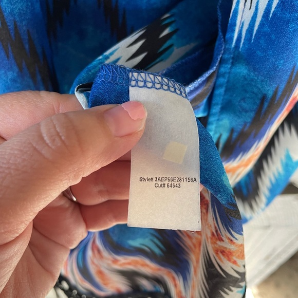 New Directions Colorful Kimono size S - Picture 3 of 5